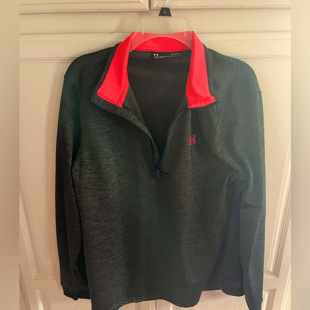 Large , Black & Neon Pink ,Under Armour, Zip Up , Pullover